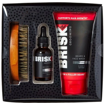Brisk BOX beard set Oil + Cleansing liquid + Brush