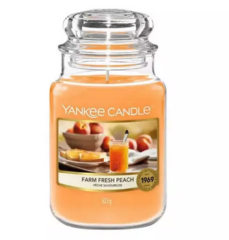 Yankee Candle Großes Glas Farm Fresh Pfirsich 623 g