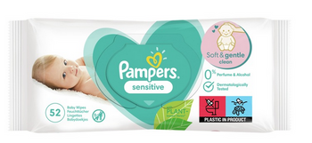Pampers  Sensitive Chusteczki nawilżane dla dzieci 52 szt