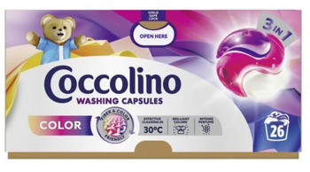 Coccolino Color Carton Box 3-in-1-Kapseln zum Waschen von Buntwäsche 26 Stück