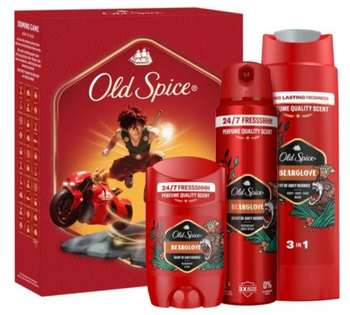 Old Spice Bearglove Geschenkset Deodorant Stick 50 ml + Deodorant Spray 150 ml + Duschgel 250 ml