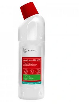 Medisept Mediclean 320 Antybakteryjny Żel do mycia i odkamieniania  powierzchni sanitarnych 750 ml