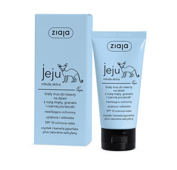 Ziaja Jeju White Face Mousse für den Tag, LSF 10, geringer Schutz, 50 ml