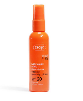 Ziaja Sopot Ulei uscat solar in gel pentru apa de plaja si rezistent la nisip SPF 20 UVA + UVB protectie medie 90ml