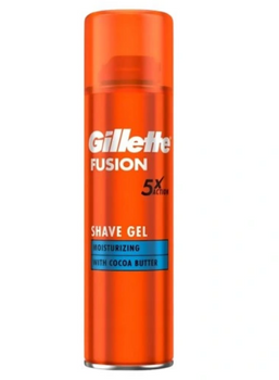 Gel de ras hidratant Gillette Fusion 5X cu unt de cacao 200 ml