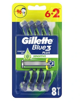Gillette Blue3 Sensitive 6+2 pieces
