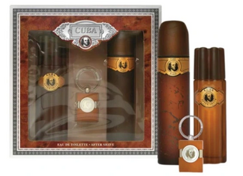 Cuba Gold EDT Geschenkset für Männer 100 ml + Aftershave + 100 ml Schlüsselanhänger