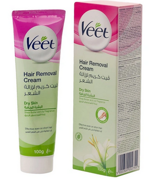 Veet Hair Removal Cream 100 ml   Krem do Depilacji delikatny dla kobiet Dry Skin