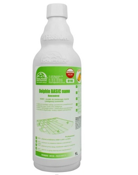 Dolphin Basic Nano Agent utilizzato per la pulizia e la cura di tutte le superfici impermeabili, pavimenti e tappeti in PVC 1 L