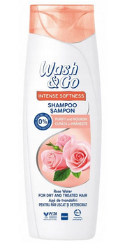 Wash&amp;Go Sampon Apă de trandafiri 360 ml