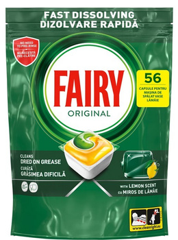 Fairy Original Lemon Dishwasher Capsules 56 pcs