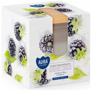 Bispol Scented candle in glass tricolor 160 g Dark Blackberry