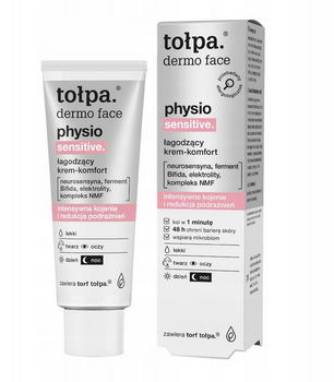 TOŁPA Dermo Face Physio Balsam do Twarzy Lekki dla po zabiegach estetycznych oraz w trakcie kuracji retinoidami i kwasami 40 ml