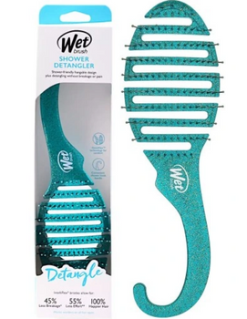 Wet Brush Shower Detangler Glitter Teal