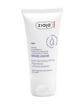 Ziaja Med Leinsamenbehandlung Gesichtscreme SPF 20 beruhigender mittlerer Schutz 50 ml