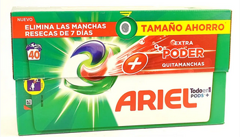 ARIEL Pods+ Extra Poder Laundry Capsules 40 pcs