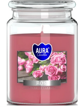 Bispol Scented Candle in Glass 500 g Rose