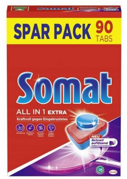 Somat All-in-1 Extra Dishwasher Tablets 90 pcs