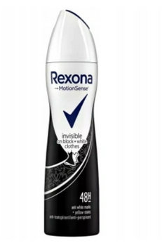 Rexona Deo Spray Frau Unsichtbar Schwarz/Weiß 150 ml