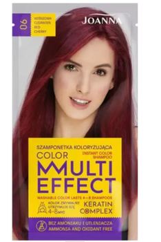 Joanna Multi Effect Color Keratin Complex Haarshampooetka -06 Cherry Red 35 g