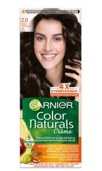 Garnier Color Naturals Creme Farba do włosów 2.0 Bardzo Ciemny Brąz  60 ml