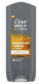 Dove Men+ Care Gel de duș cu lemn de santal + vanilie 400 ml