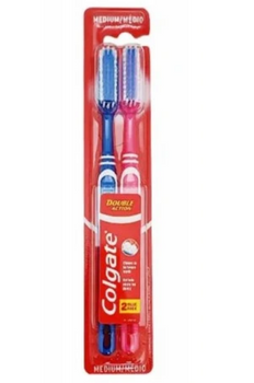 Colgate Double Action toothbrush medium hardness 2 pcs