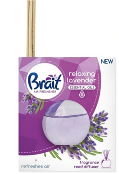 Difuzor de parfum Brait Relaxant Lavandă cu bețișoare 40 ml