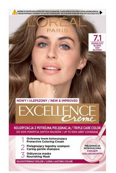 L'Oreal Paris Excellence Creme Farba do włosów 7.1 Blond Popielaty