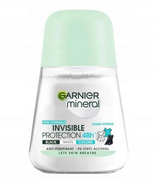 Garnier Mineral Invisible Protection Clean Cotton Roll-On Antyperspirant 50 ml