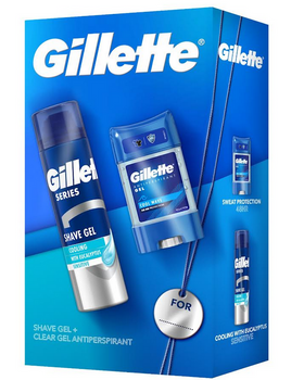 Gillette Gift Set Zestaw upominkowy dla mężczyzn Antyperspirant +Żel do golenia