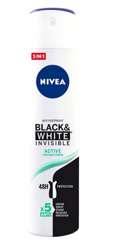 Nivea Invisible Active Black & White Dezodorant w sprayu 200 ml