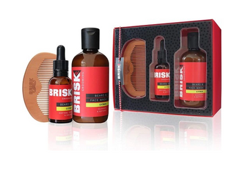 Brisk Zestaw do brody BOX Olejek+ Płyn do mycia+Grzebień