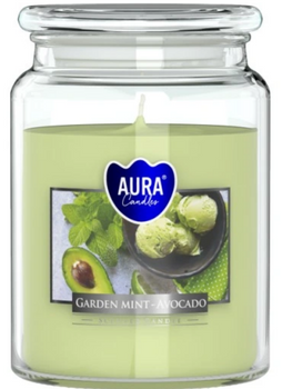 Bispol Lumânare parfumată în sticlă 500 g Mentă de grădină și avocado