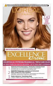 L'Oreal Paris Excellence Creme Culoare de păr 7.43 Cupru aur blond