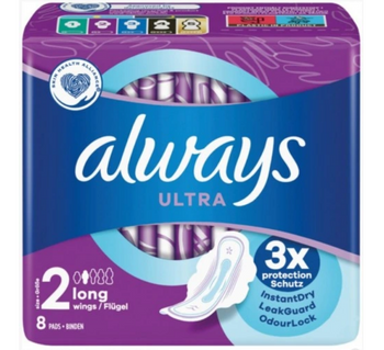Always Ultra Long sanitary napkins with wings 8 pcs