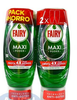 Fairy Maxi Power Lot Lichid de spălat vase 2x 440 ml