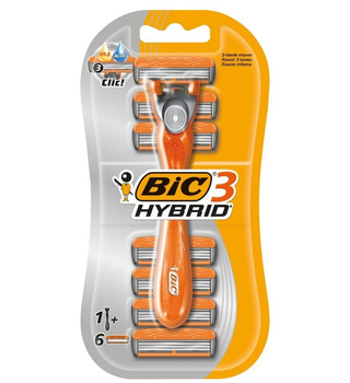 Bic bic hybrid 6+1 cartridge razor (6 cartridges + handle)