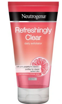 Neutrogena Clear Radiant Scrub exfoliază Vit C Grapefruit roz 150 ml