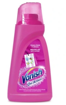 Vanish Oxi Action liquid stain remover for colored fabrics 1.5 L PINK