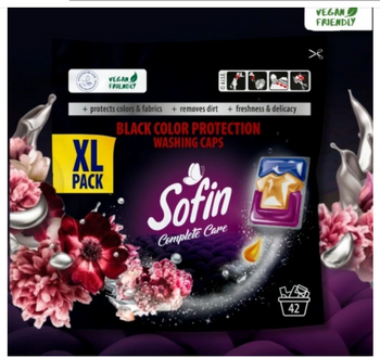 Sofin Negru închis Capsule de spălare pentru protecția culorii XL 42 buc