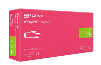 Mercator Nitrylex Magenta Guanti monouso in nitrile S 100 pz Rosa