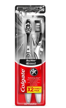 Periuță de dinți Colgate Max White Charcoal 2 buc