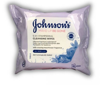 Johnson's Pampering All Skin Makeup Remover Wipes 25 pcs