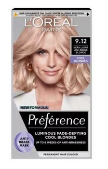 L'Oreal Paris Recital Farba do włosów Bardzo Jasny Popielaty Beżowy Blond 9.12 Siberia