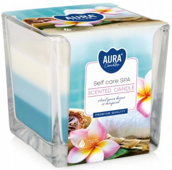 Bispol Lumânare parfumată în sticlă tricoloră 170 g Self care SPA