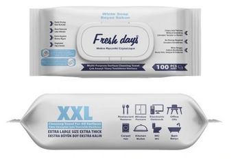 Fresh Days Prosoape umede de curățat XXL multifuncționale 100 buc.