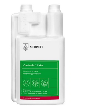 Quatrodes Extra 1 L Concentrat pentru curățarea și dezinfectarea suprafețelor Medisept