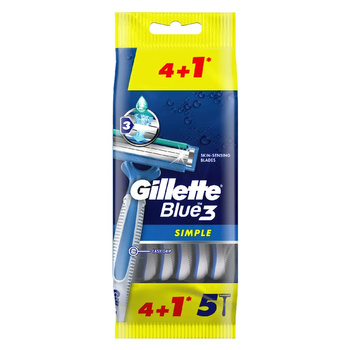 Gillette Blue 3 Simple Disposable razor 5 pcs.