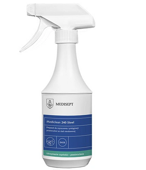 Medisept Mediclean 240 Steel Preparation for cleaning, polishing and maintenance of stainless steel, aluminum and galvanized steel surfaces 500 ml